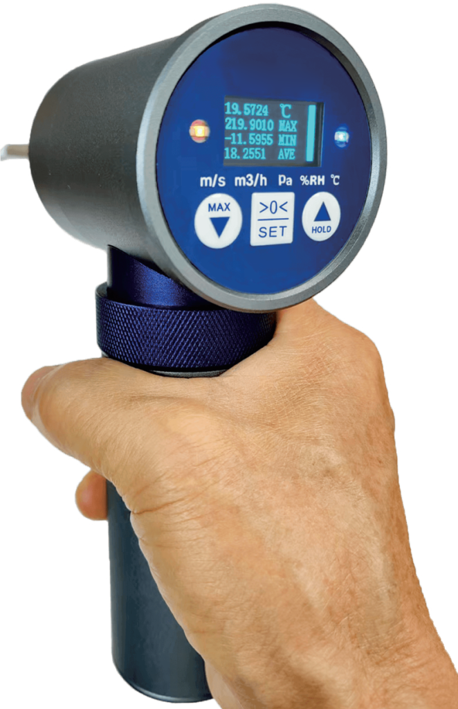 portable 3D wind speed meter