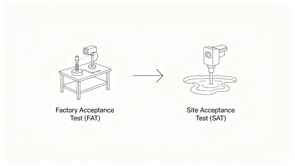 FAT SAT factory acceptance test site acceptance test dissolved oxygen sensor quality assurance