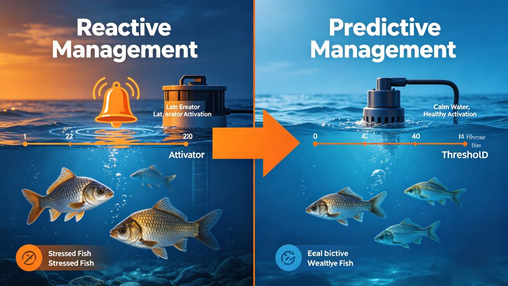 proactive DO management paradigm shift reactive versus predictive aeration aquaculture comparison
