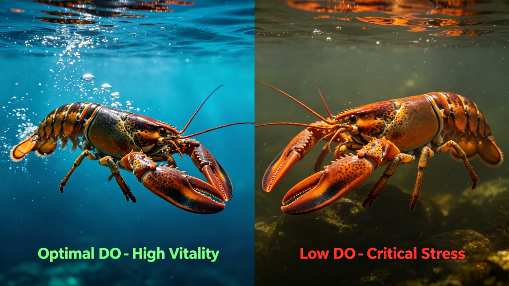 Seafood stress response due to low dissolved oxygen levels