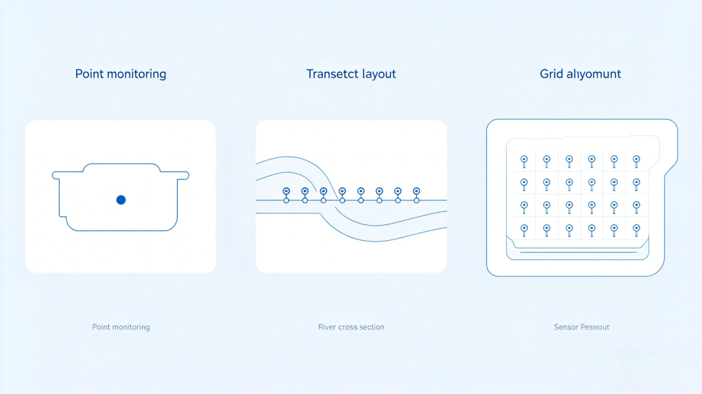sensor network architecture point transect grid dissolved oxygen monitoring system