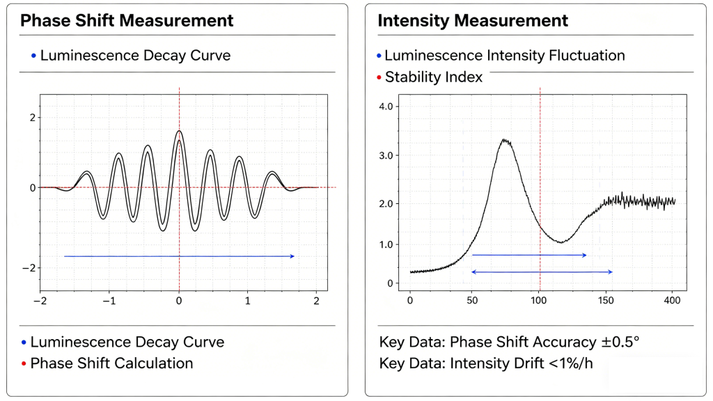 Phase Shift Measurement for Optical Dissolved Oxygen Sensors