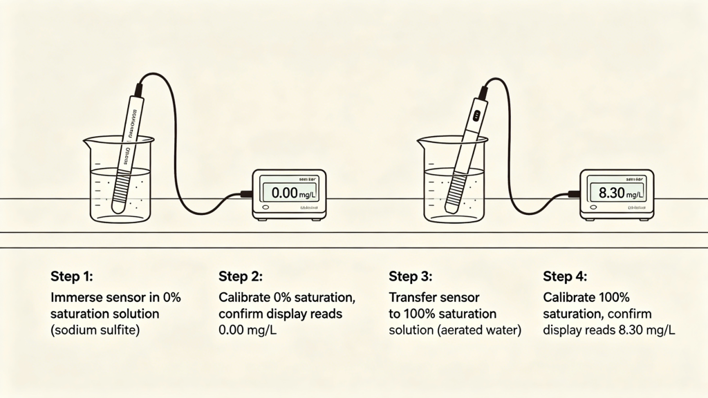 Dissolved Oxygen Sensor Two-Point Calibration