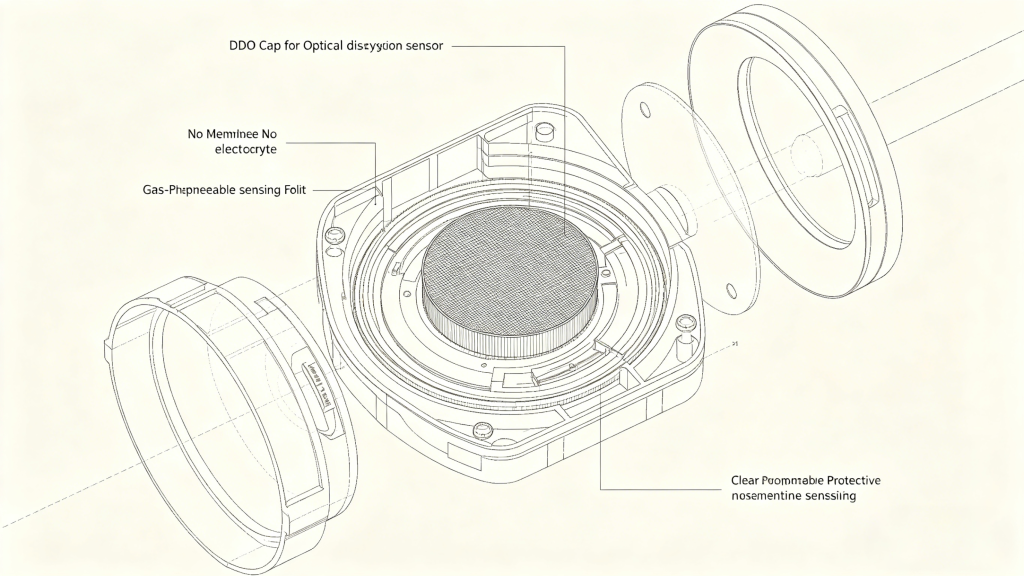 RDO Cap Structure of Optical Dissolved Oxygen Sensors