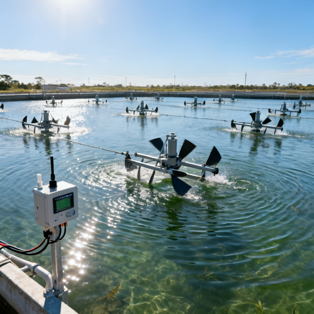 Automated aeration control system in shrimp farm using optical DO sensor data