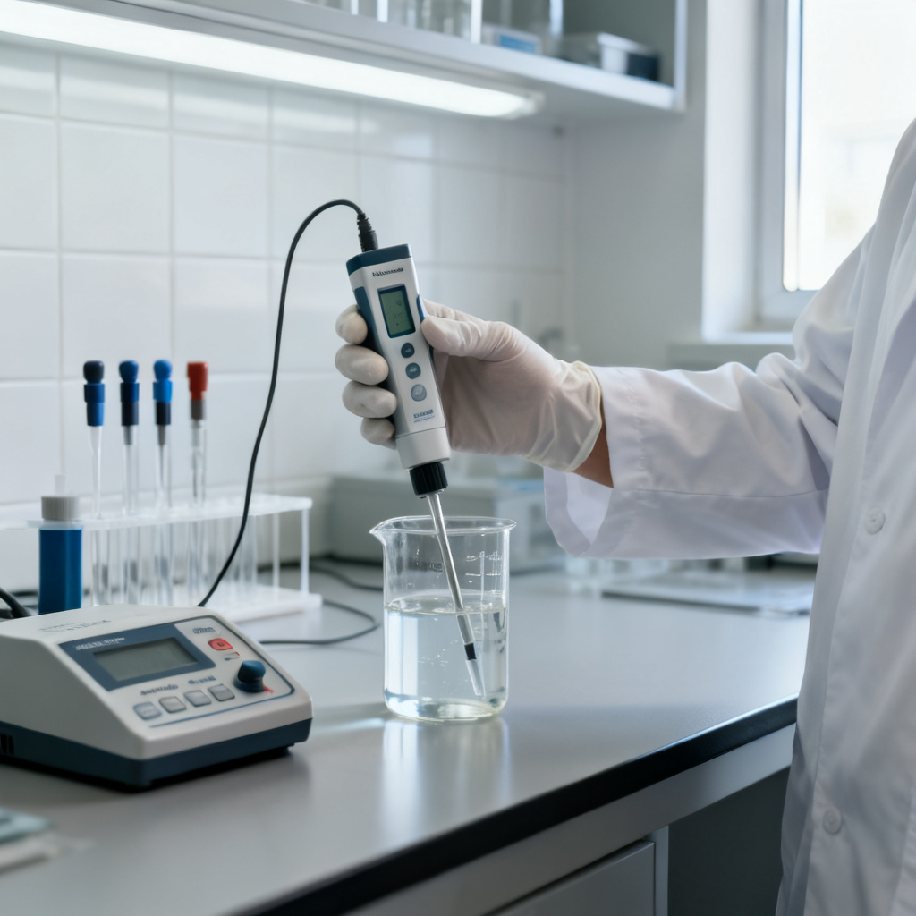 Electrochemical DO sensor calibration process using zero-oxygen solution and saturated air water