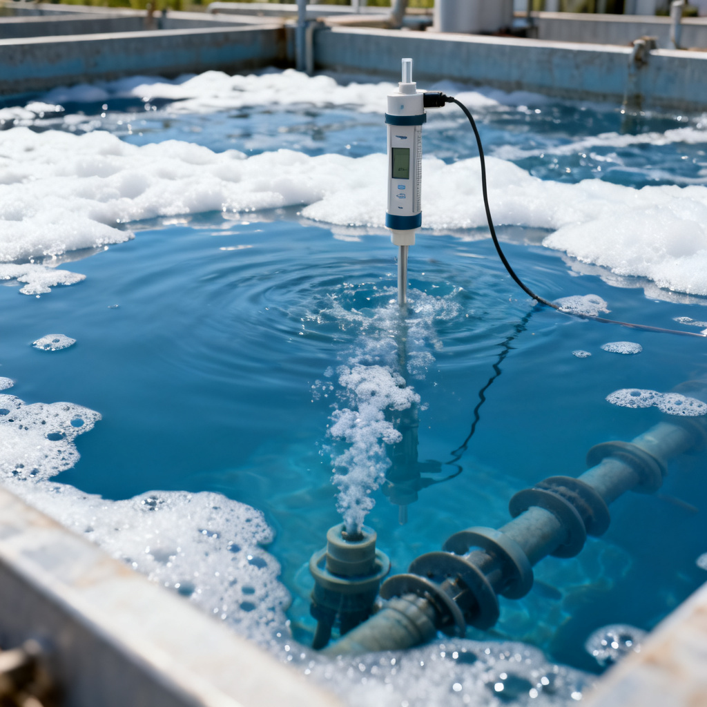 Polarographic dissolved oxygen sensor working principle applied in wastewater aeration basin