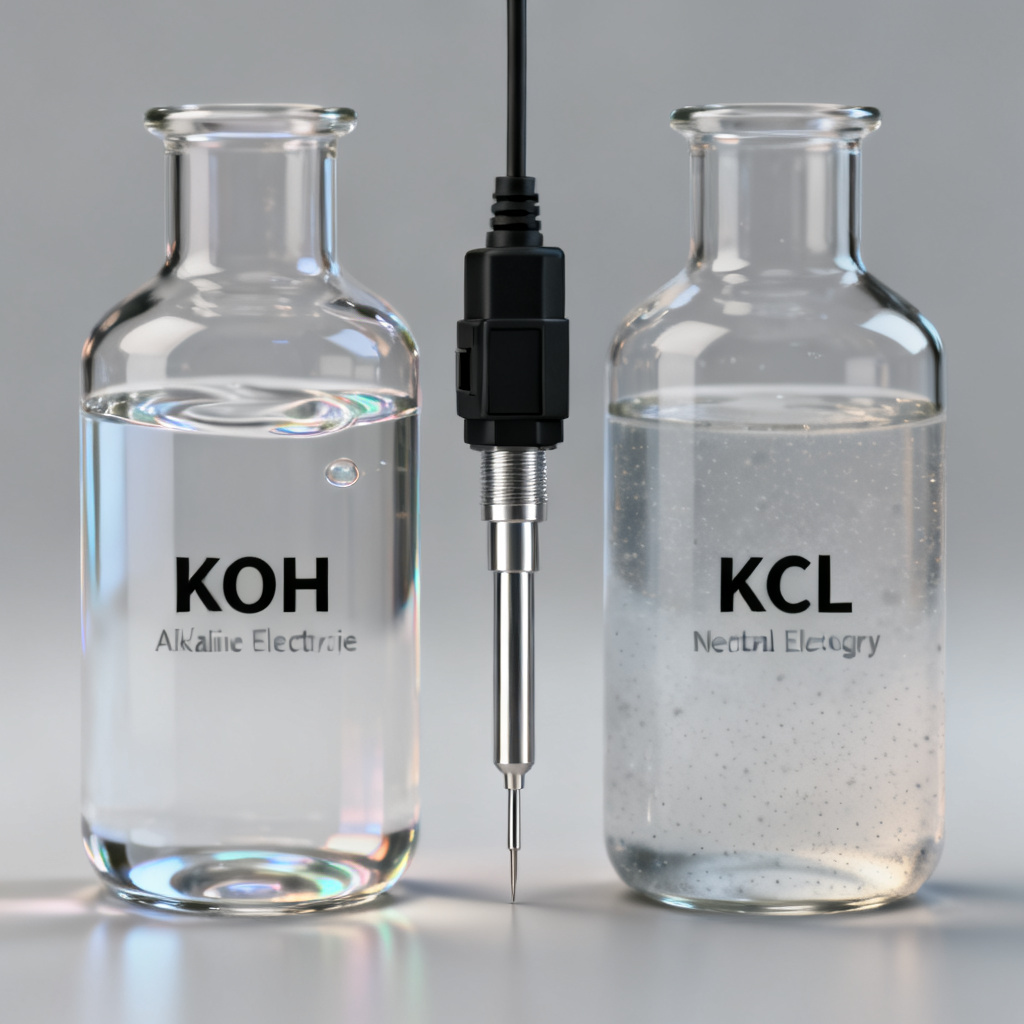 Electrochemical DO sensor electrolyte types alkaline and neutral comparison