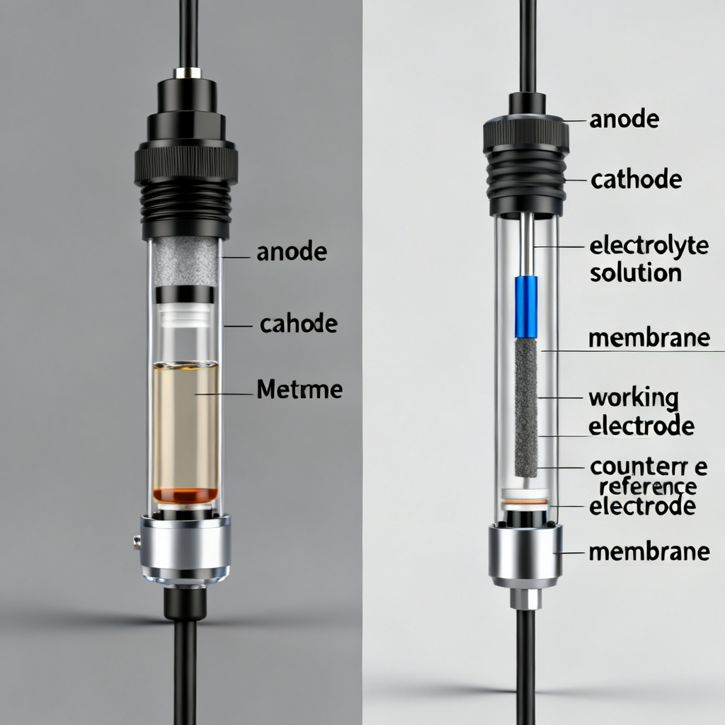 Galvanic vs polarographic DO sensor comparison for electrolyte solution