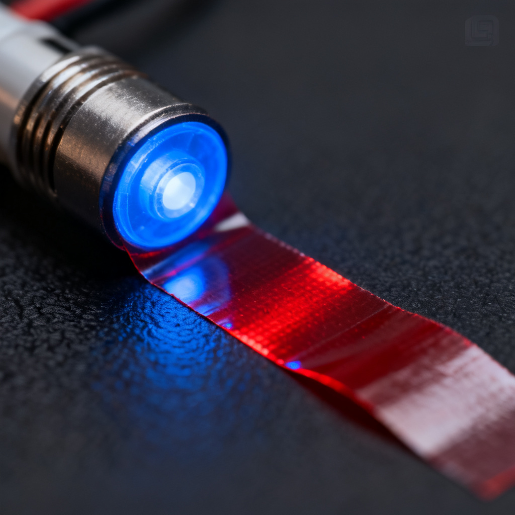 Optical DO sensor sensing foil closeup showing luminescent layer for RAS engineers
