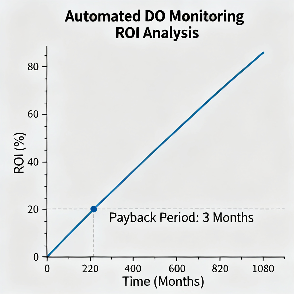 ROI chart showing payback period for automated DO monitoring system