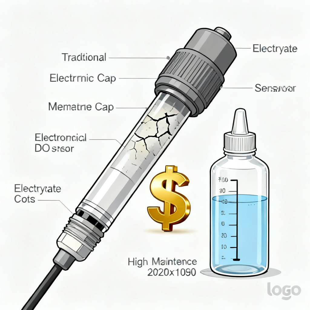 Electrochemical DO sensor maintenance cost breakdown with membrane replacement