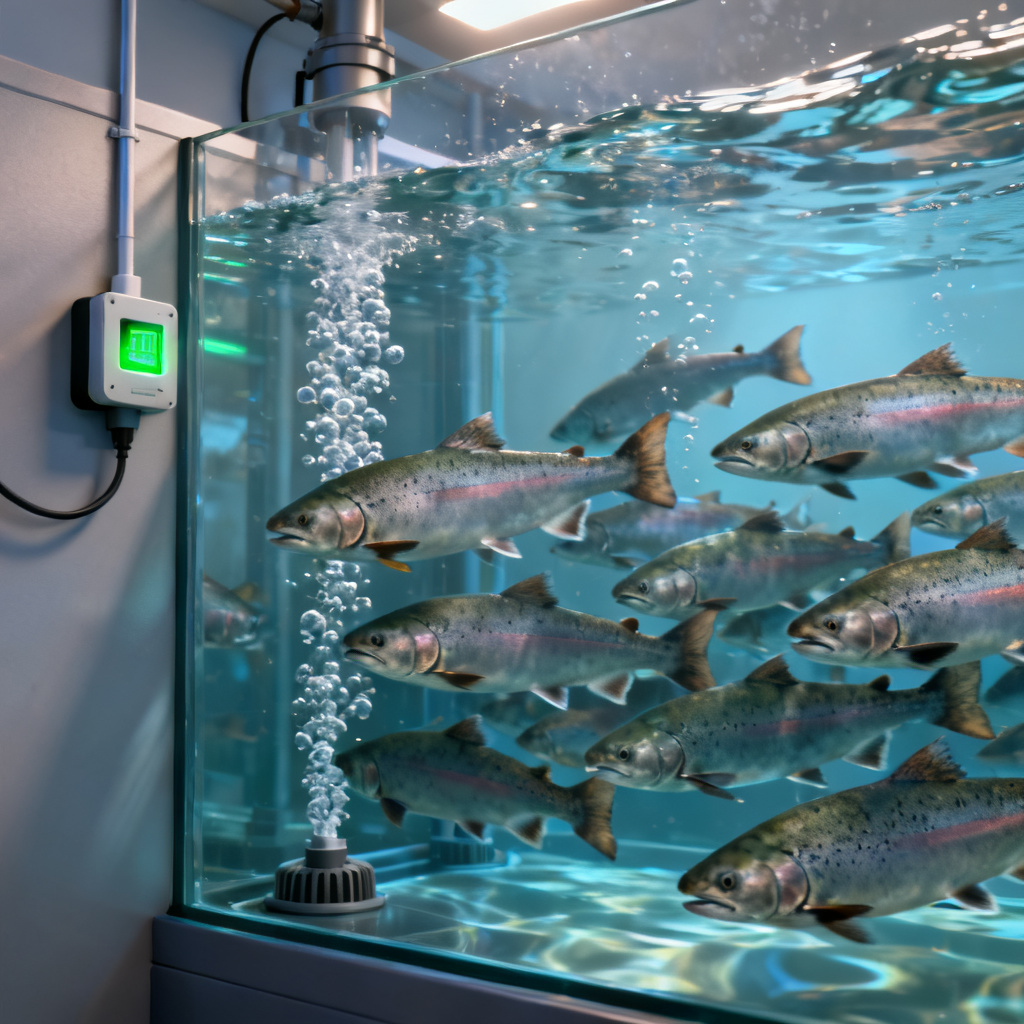 Healthy fish stock protected by optical DO sensor reducing mortality