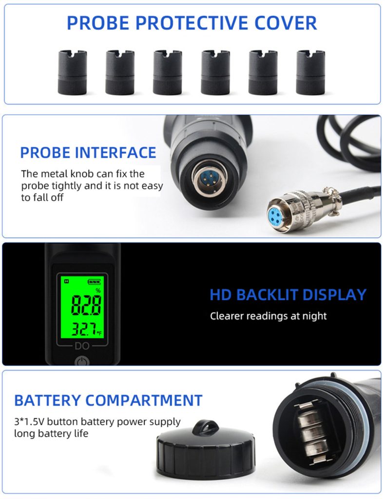 portable dissolved oxygen probe​ with battery