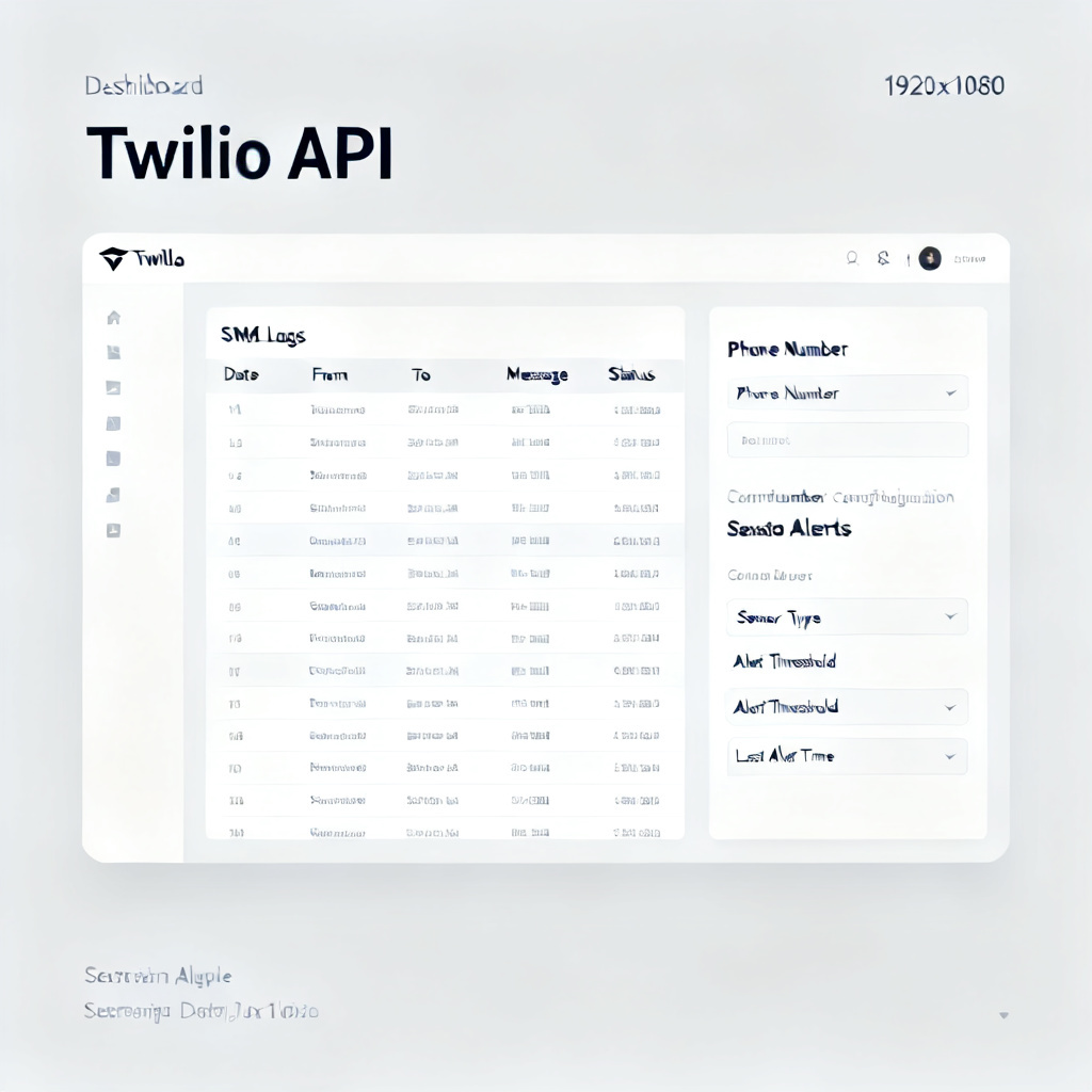 Twilio SMS gateway dashboard for dissolved oxygen sensor alert configuration